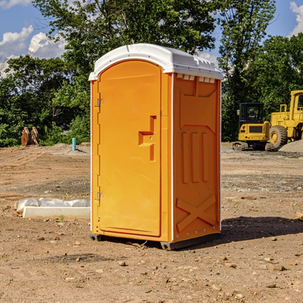 how often are the porta potties cleaned and serviced during a rental period in Humboldt Hill